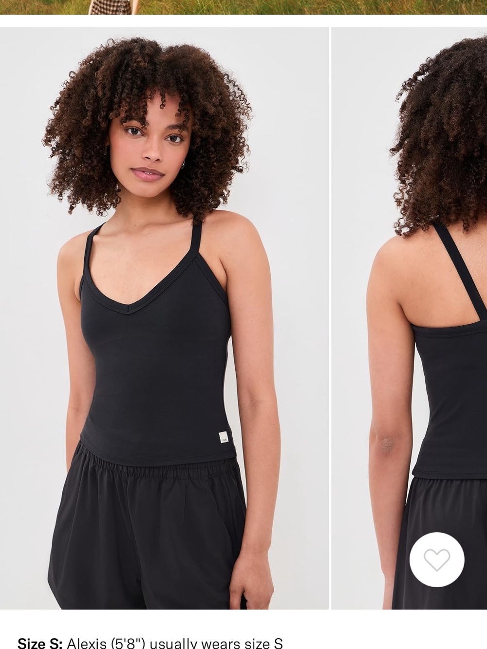 Vuori Black All the Form V Neck Tank size small